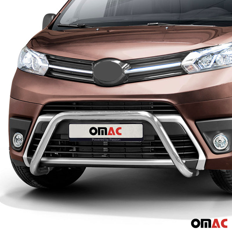 Protezione anteriore per Toyota Proace 2016-2022 con ABE acciaio argento 