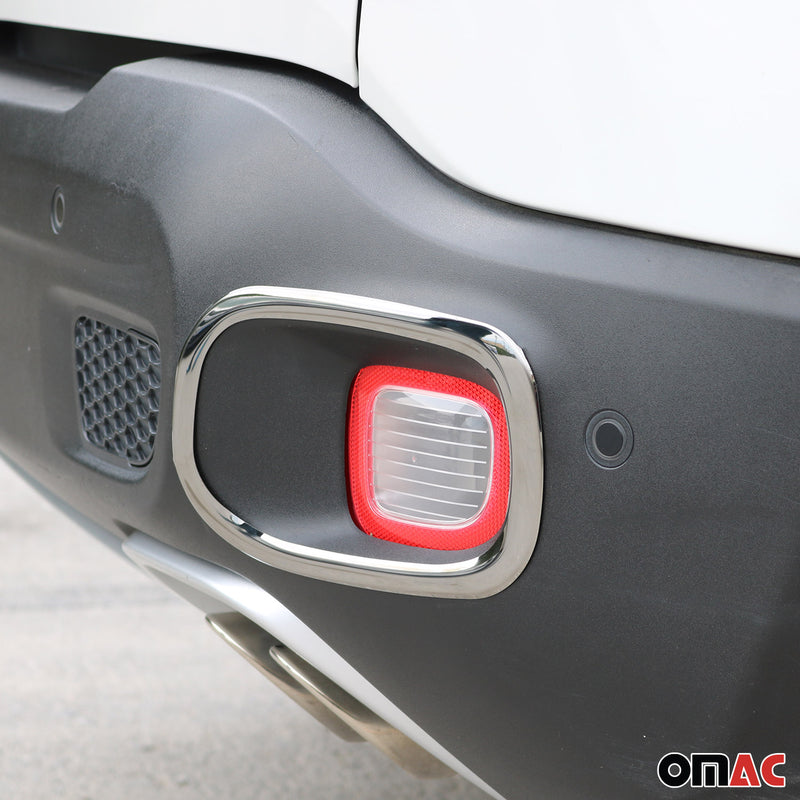 Coperture catarifrangenti Striscia catarifrangente per Jeep Renegade 2014-2019 Acciaio inossidabile Argento 