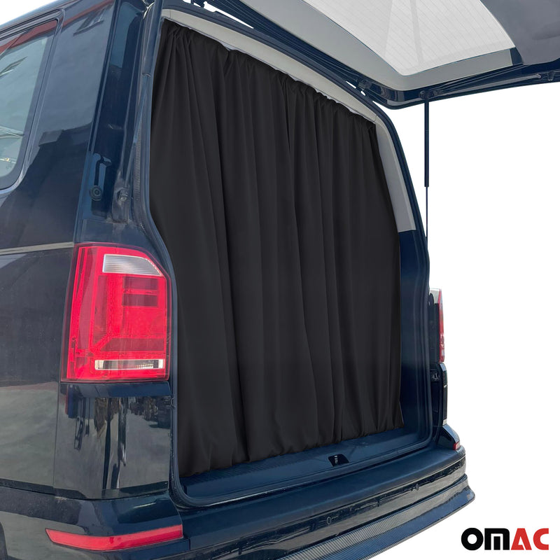 Maß Gardinen für Ford Transit Tourneo Connect L1 L2 Heckklappe Vorhänge Schwarz