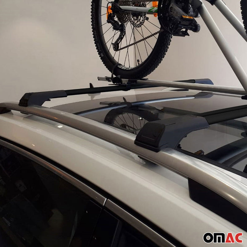 Barre portatutto da tetto nere per Land Rover Freelander L314 1998-2006