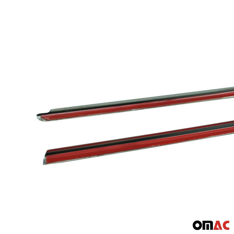 Listelli decorativi per finestrini per Dacia Dokker 2012-2021 in acciaio inox cromato, 2 pezzi 
