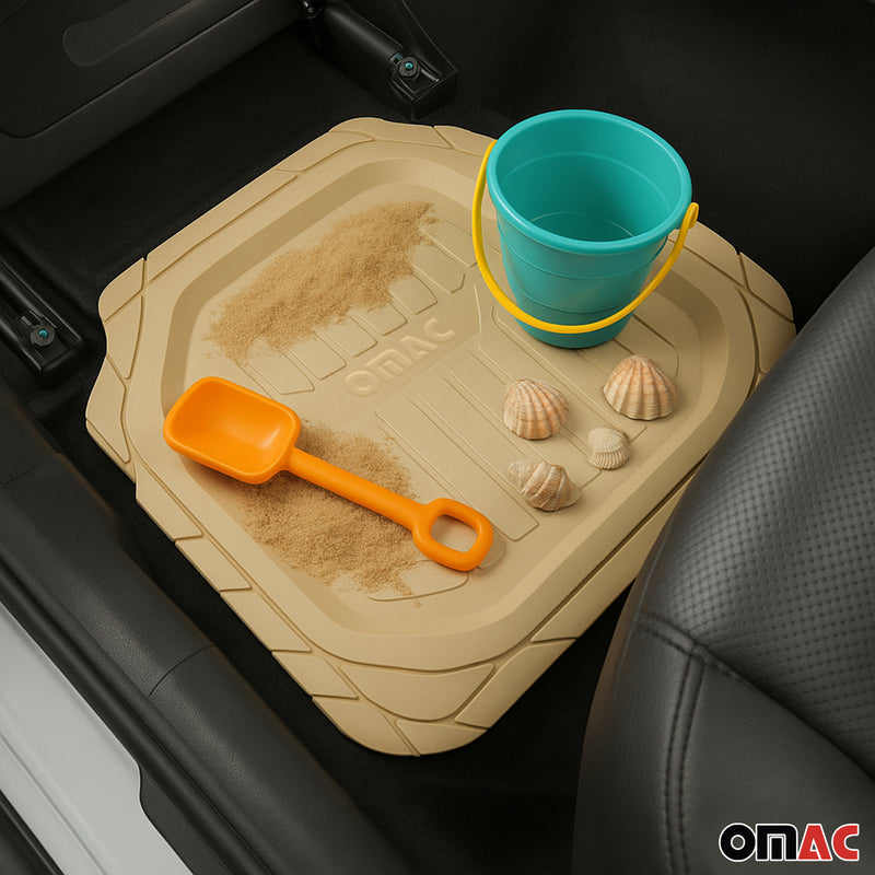 Tappetini Dacia Dokker tagliati su misura in gomma beige 4 pezzi