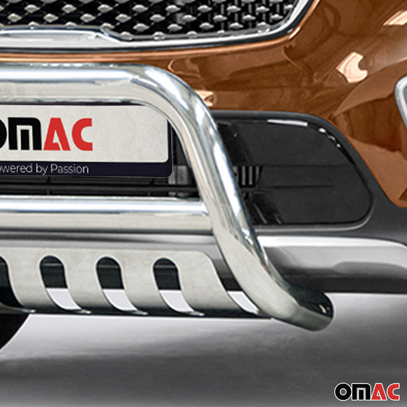 Protezione anteriore per Kia Sorento 2015-2018 con ABE in acciaio inox argento 
