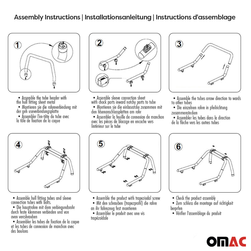 Roll bar per Toyota Hilux 2006-2025 Acciaio colorato Ø76 Argento