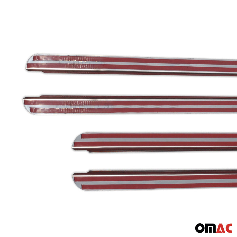 Listelli decorativi per finestrini per Dacia Duster 2010-2018 in acciaio inox scuro, 4 pezzi