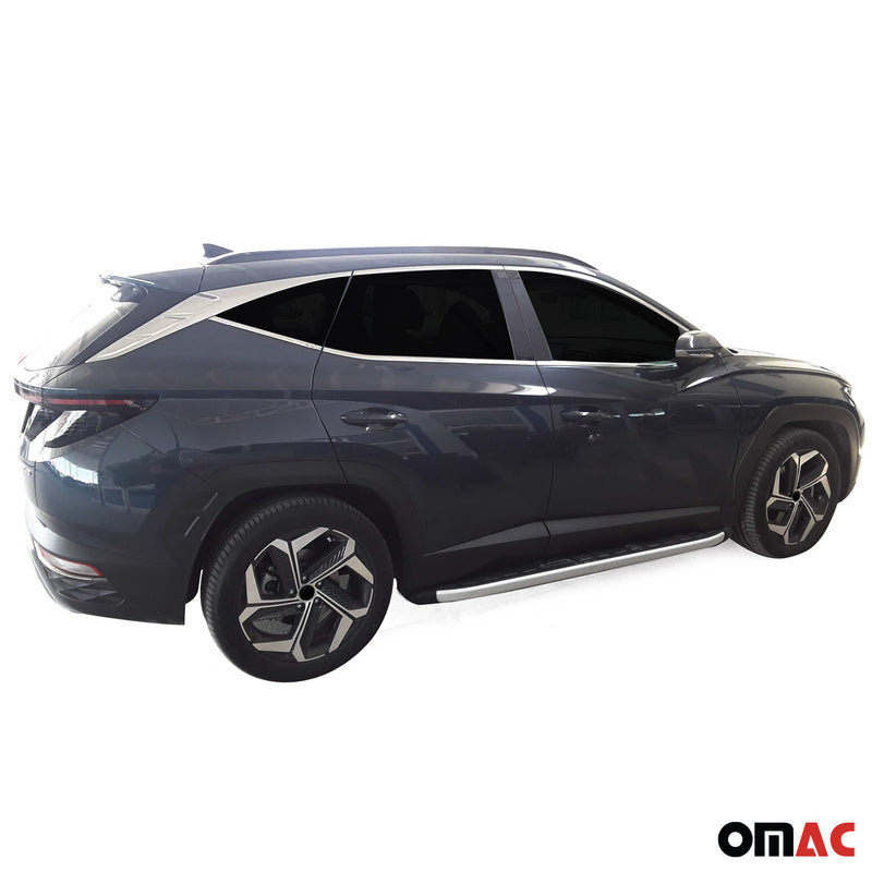 Strisce decorative per finestrini per Hyundai Tucson NX4 2022-2025, cromate spazzolate, 6 pezzi