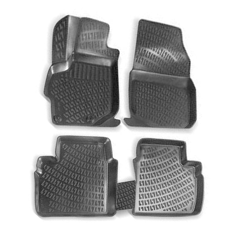 Tappetini Smart Fortwo 2014-2019 tagliabili in TPE neri 4 pezzi