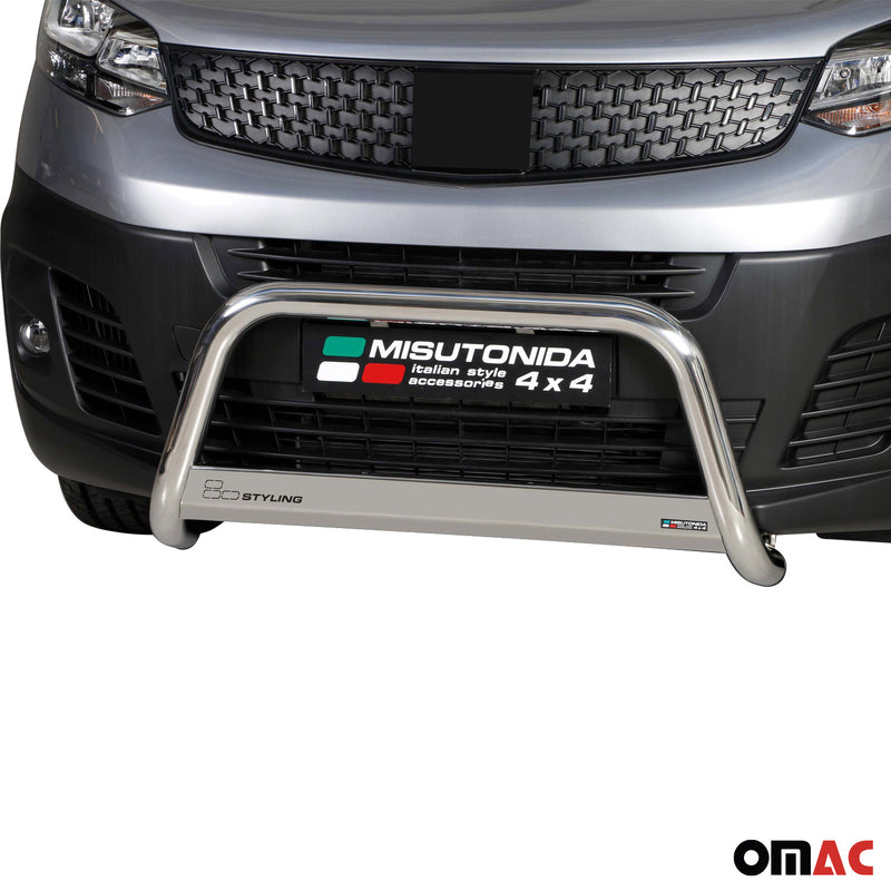 Frontbügel Frontschutzbügel für Fiat Scudo 2022-2025 ø63mm Stahl Silber Schutz