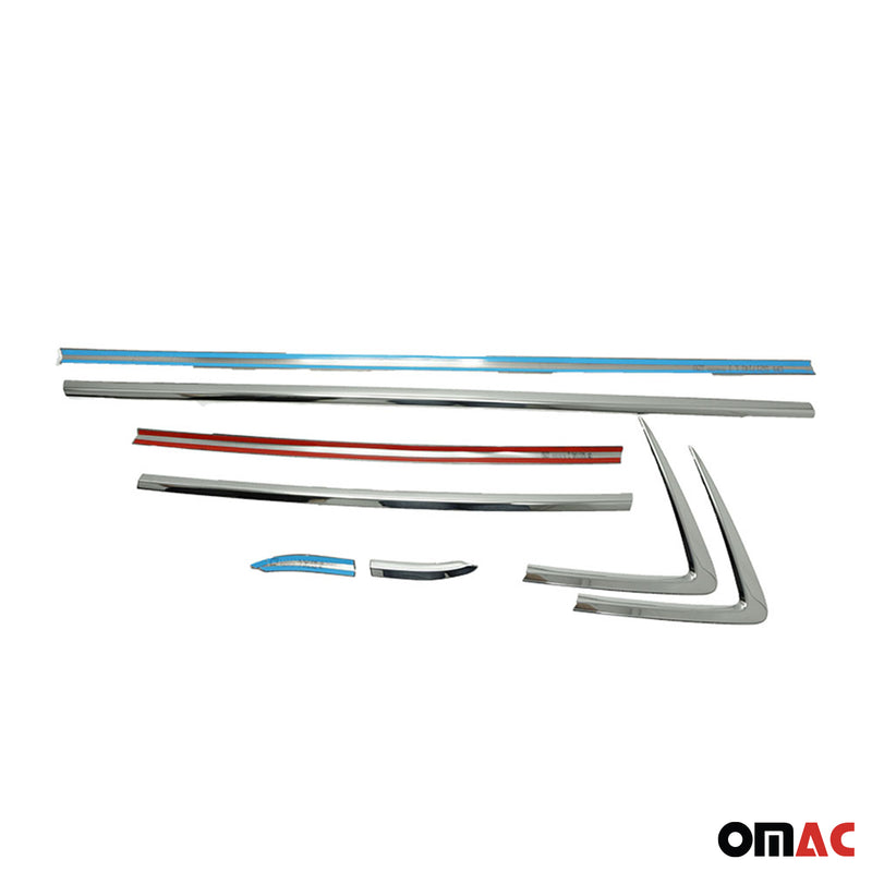 Listelli decorativi per finestrini Opel Mokka 2012-2016 in acciaio inox cromato 8 pezzi