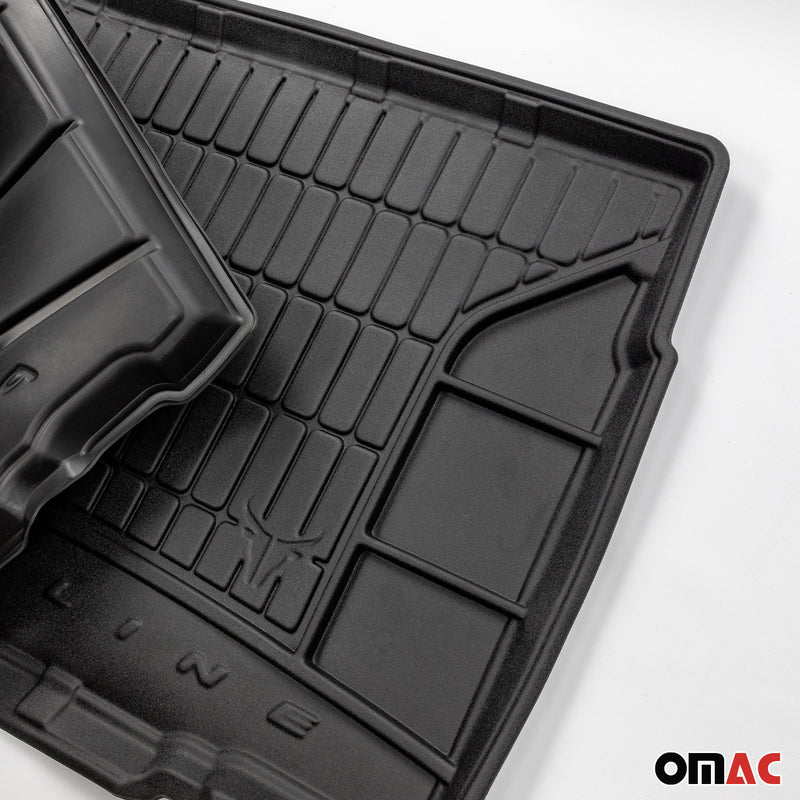 Set di tappetini e vaschetta per bagagliaio OMAC per Volvo XC60 2017-2025 in gomma nera, 5 pezzi