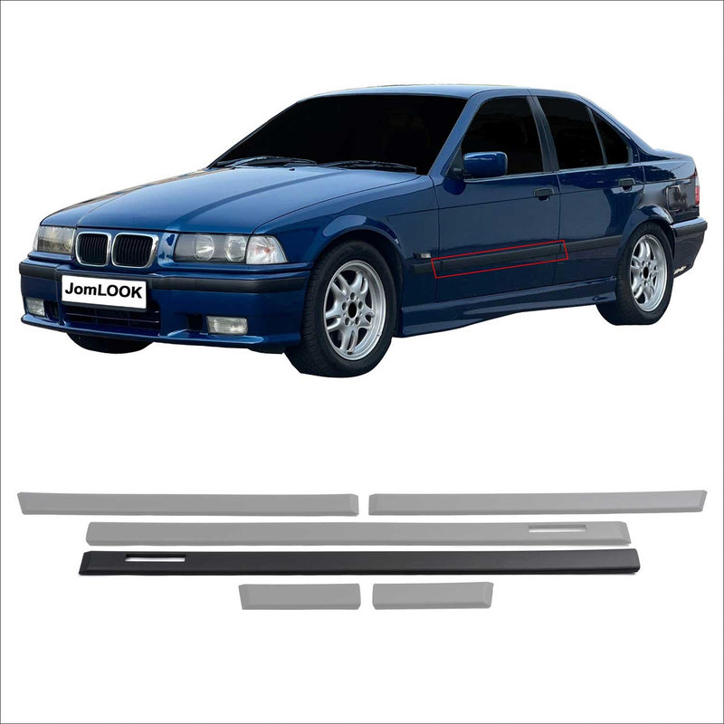 Modanature laterali JOM per porte BMW Serie 3 E36 Limo Touring nere 6 pezzi