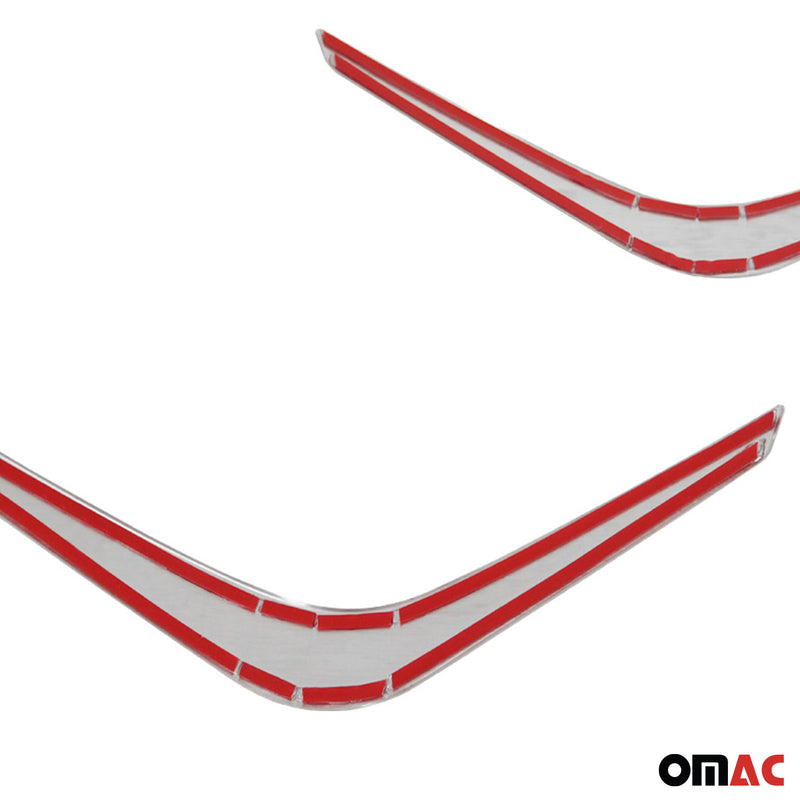 Cornice per fendinebbia per Nissan Juke 2021-2025 in acciaio inox argento 2x