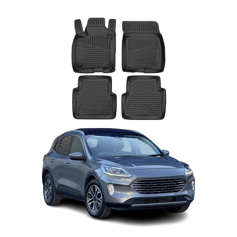 Tappetini Ford Kuga 2019-2025 in TPE nero, 4 pezzi