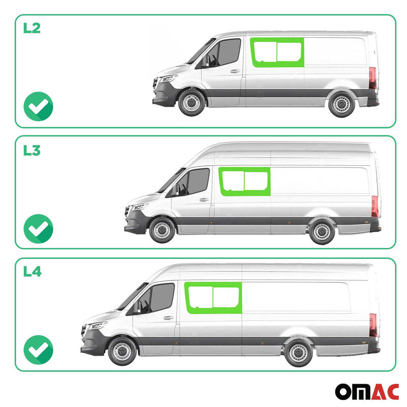 Vetro di sicurezza per finestrino scorrevole per VW Crafter 2006-2017 anteriore sinistro L2 L3 L4