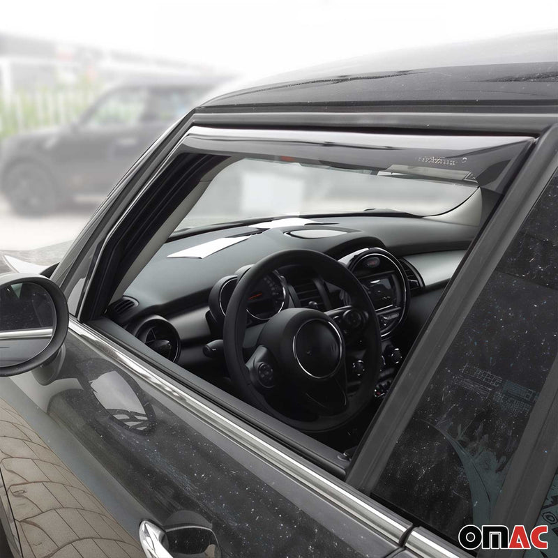Deflettore antivento e antipioggia per Mini Cooper F55 F56 2014-2025 5 porte scuro 2x