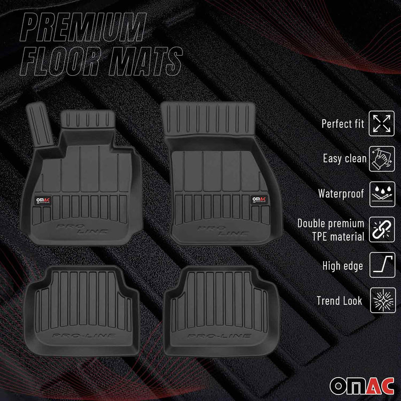 Tappetini Mini Clubman F54 2015-2024 in TPE nero, 4 pezzi