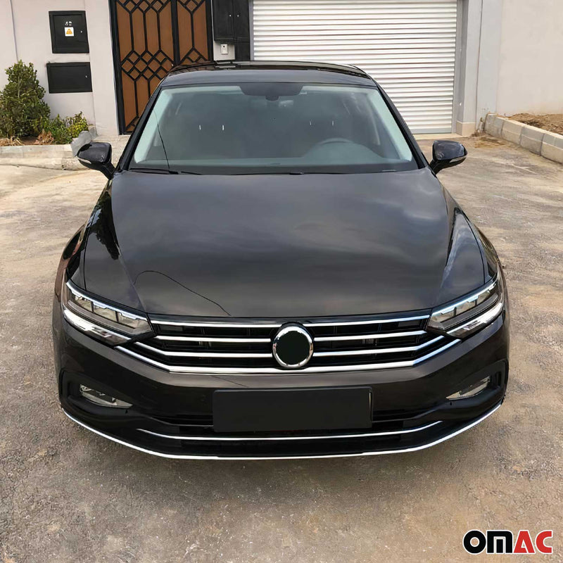 Strisce griglia paraurti per VW Passat 2019-2025 in acciaio inox cromato 3 pezzi