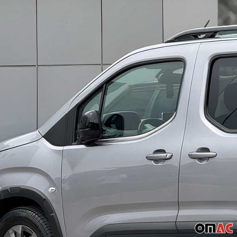 Listelli decorativi per finestrini per Peugeot Rifter 2019-2021 in acciaio inox cromato, 2 pezzi 