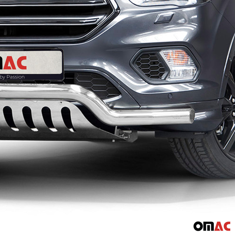 Barra di protezione anteriore in acciaio inox per Ford Kuga 2017-2025 ABE Silver Protection 