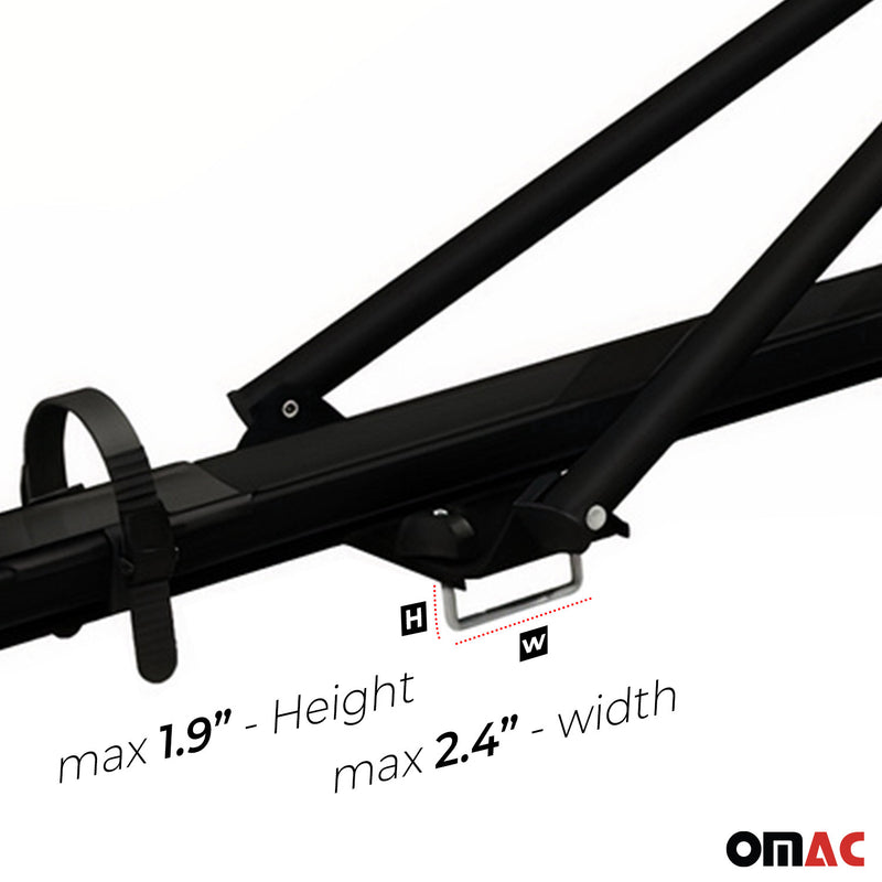 Portabici da tetto portabici fino a 17 kg in alluminio nero