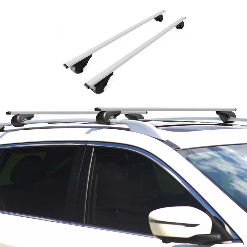 Portapacchi da tetto per Fiat Freemont 2012-2015 base portatutto in metallo argento 2x