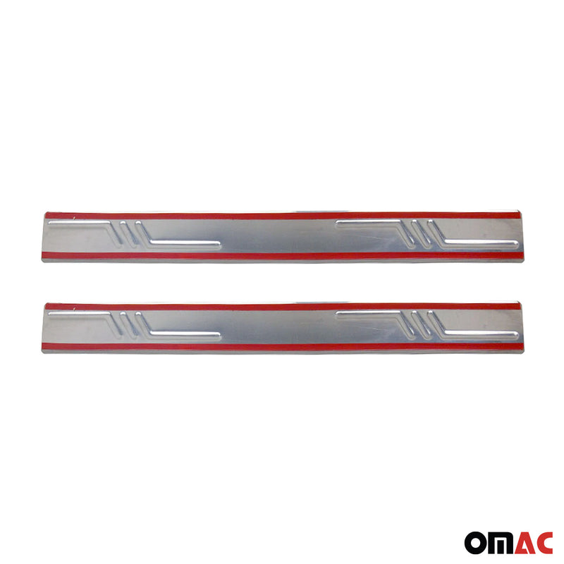Soglie porte per Opel Astra H 2004-2010 in acciaio inox argento 2 pezzi