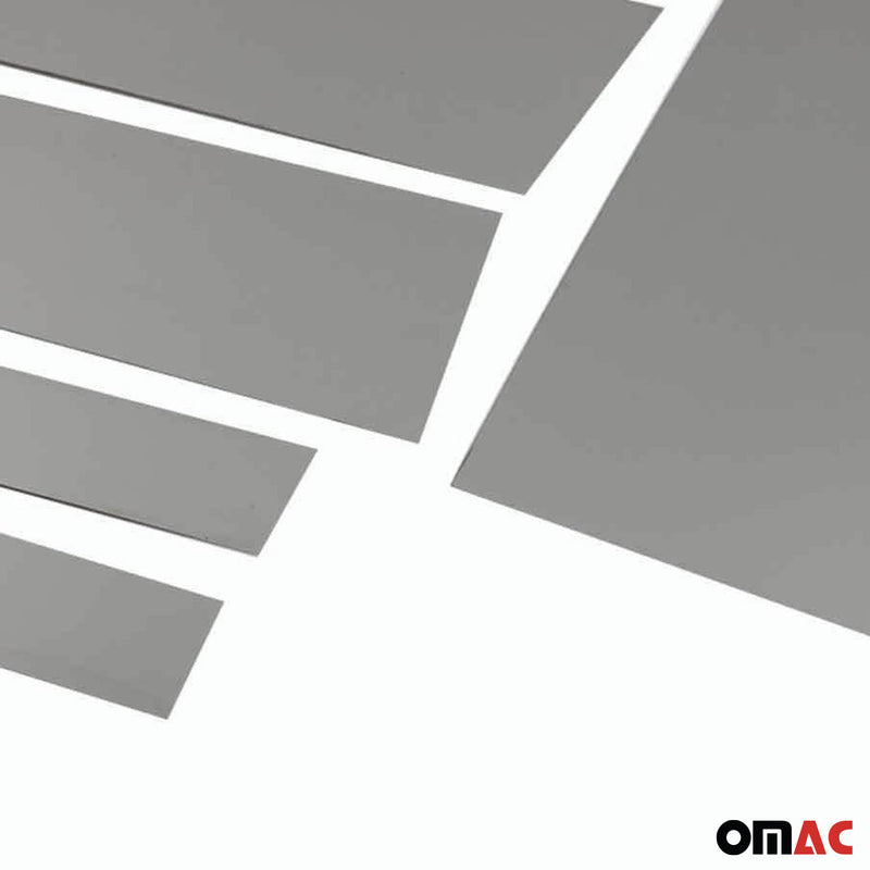 Rivestimento montante porta montante B per Fiat Doblo 2010-2021 in acciaio inox scuro, 8 pezzi