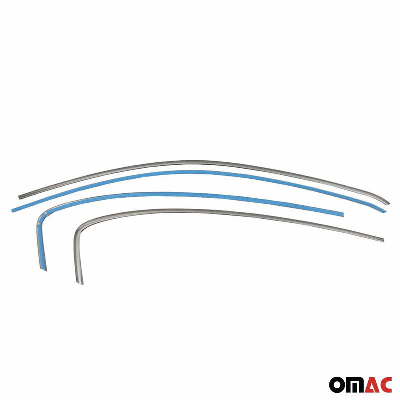 Listelli decorativi per finestrini per Fiat Tipo 2015-2025 Limo Hatchback Cromati 4 pezzi