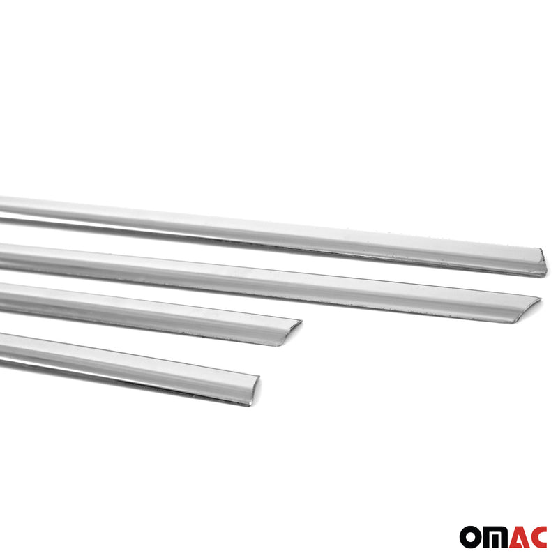 Listelli decorativi per finestrini Opel Corsa D 2006-2015 in acciaio inox cromato, 6 pezzi