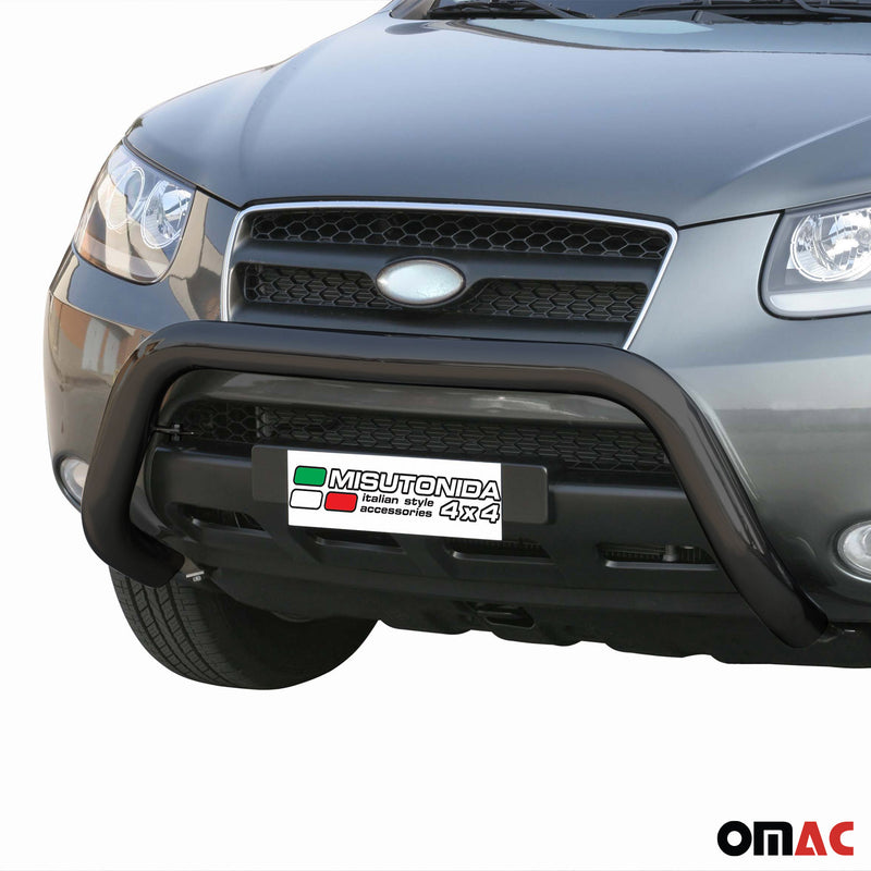 Protezione anteriore per Hyundai Santa Fe 2006-2009 ø76mm acciaio nero
