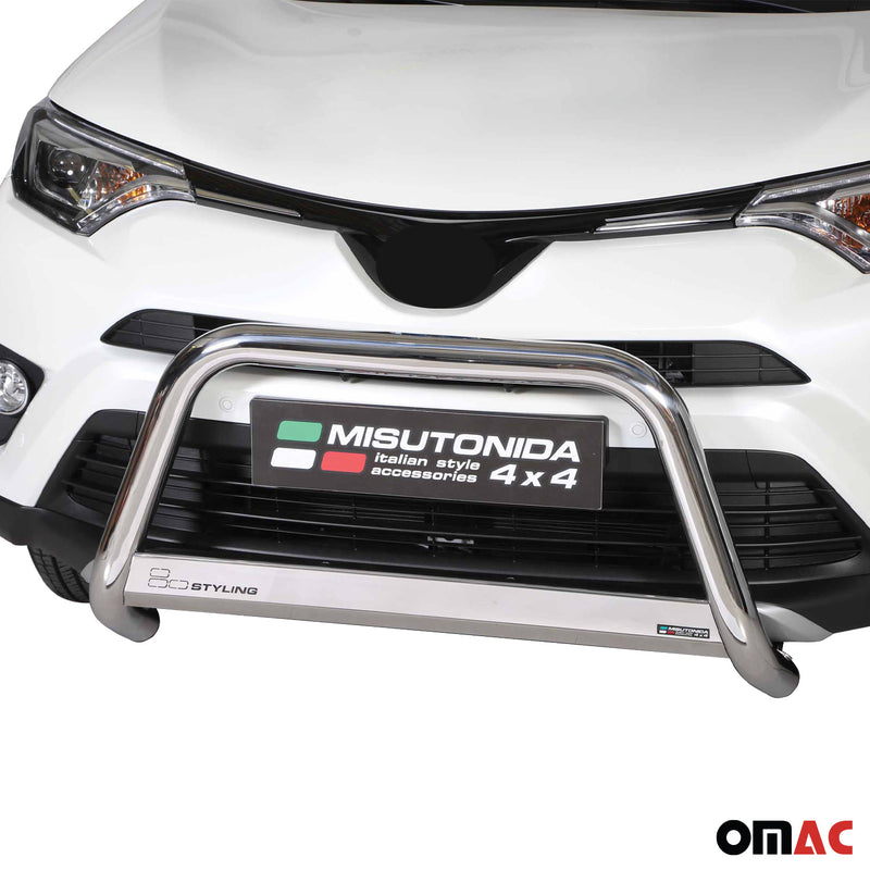 Barra di protezione anteriore per Toyota RAV4 Hybrid One 2016-2018 ø63 grigio acciaio 
