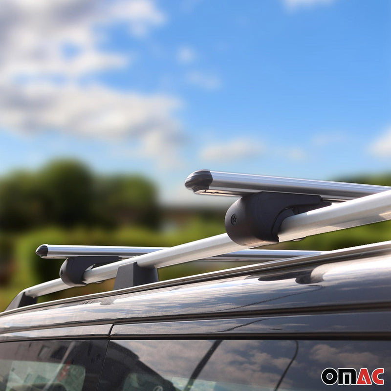 Portapacchi per Cadillac BLS Wagon 2006-2010, base portapacchi in alluminio argento