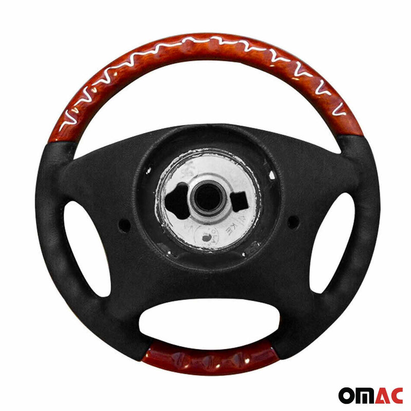 Volante per Mercedes Classe E W210 S210 W201 W202 in vera radica di noce nera