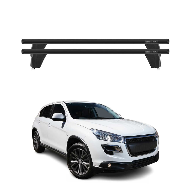 Menabo Dachträger Grundtäger für Peugeot 4008 2012-2017 75kg Schwarz Alu 2tlg