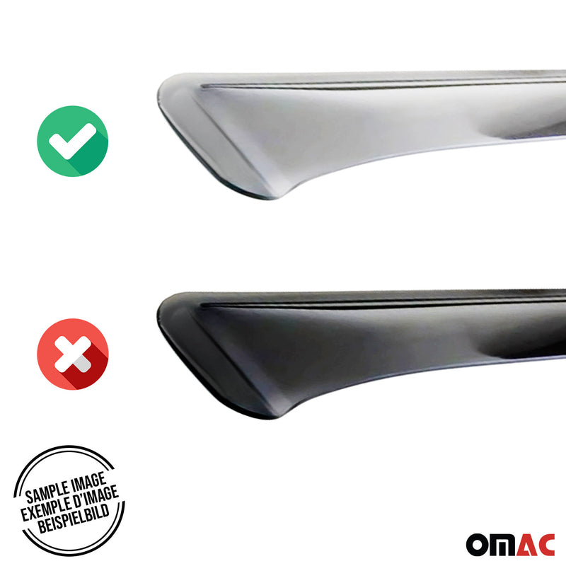 Deflettore antivento e antipioggia per Dacia Lodgy Dokker 2012-2022 acrilico scuro 2 pezzi