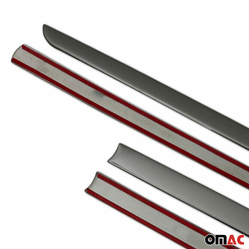 Striscia di protezione porta laterale per Seat Alhambra 2010-2025 cromata scura 4x