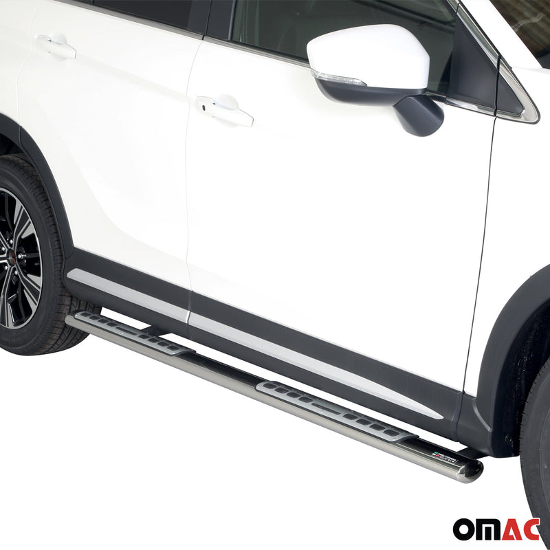 Minigonne laterali in acciaio per Mitsubishi Eclipse Cross 2018-2020 Grigio