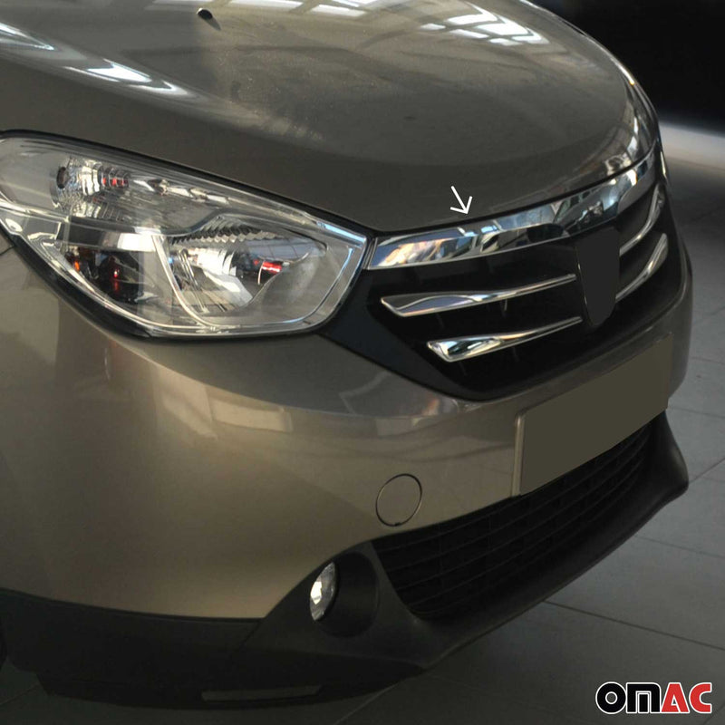 Listelli della griglia per Dacia Dokker Express 2012-2021 Argento Cromato 