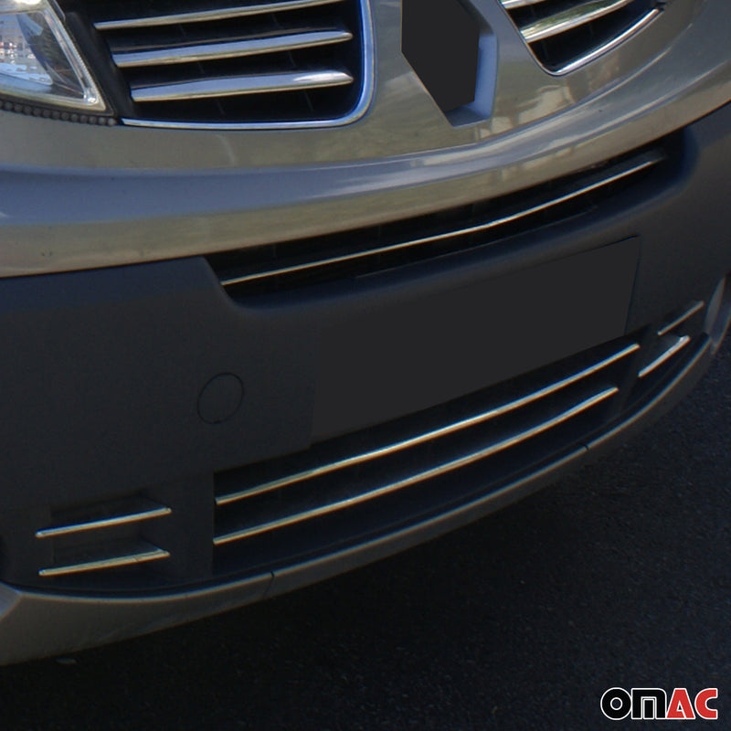 Kühlergrill Leisten Grillleisten für Renault Master 2010-2025 Edelstahl Silber