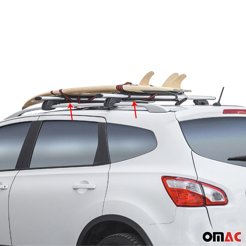 Portatavola da surf Menabo, portapacchi da tetto morbido, supporto per windsurf, kayak e snowboard, 2x