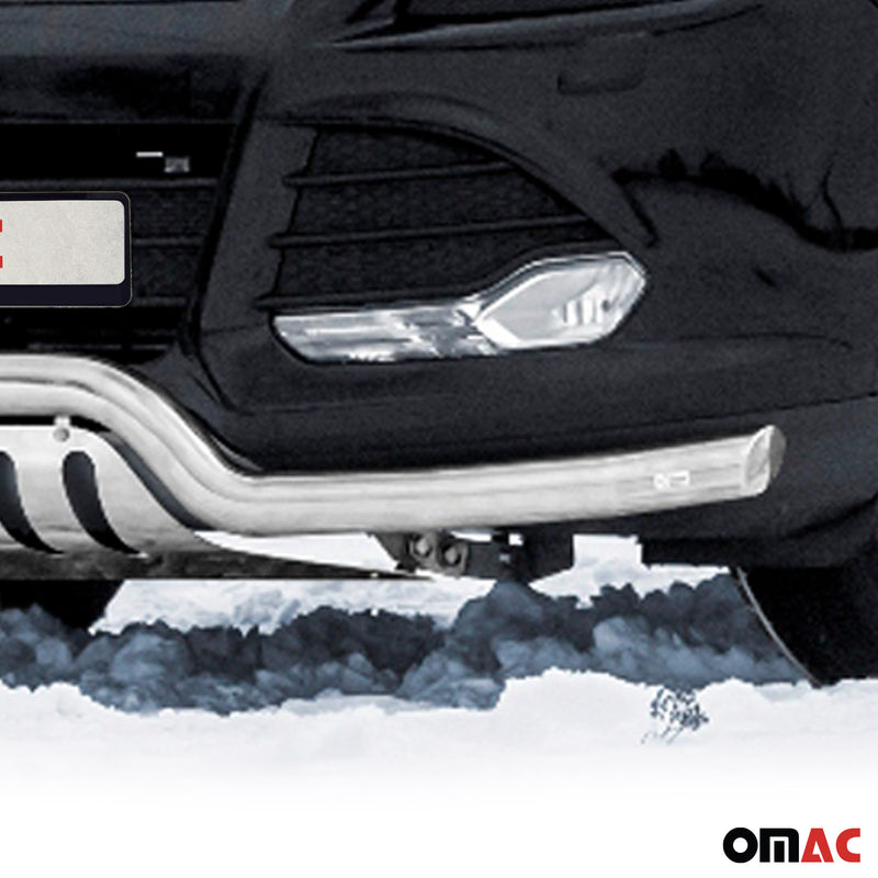 Barra di protezione anteriore in acciaio inox per Ford Kuga 2012-2017 ABE Silver Protection 