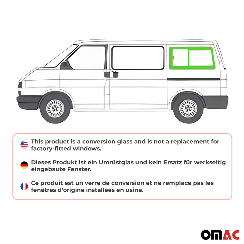 Finestrino laterale scorrevole per VW T4 Transporter 1990-2003 Posteriore Sinistro L1 RS