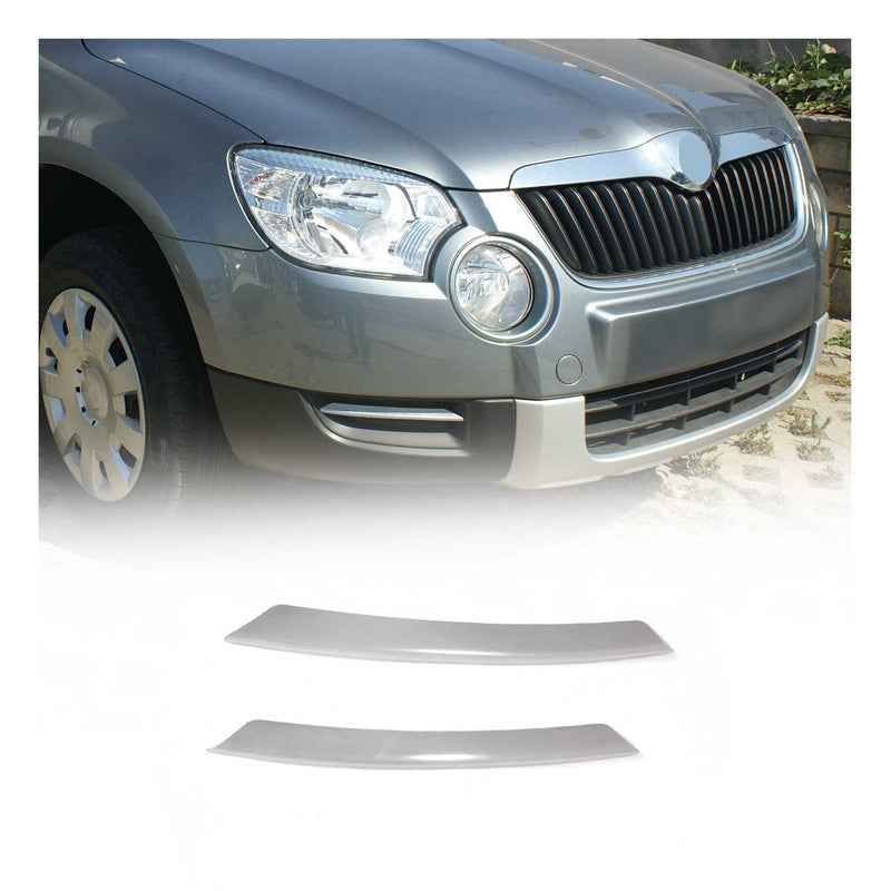 Cornice per fendinebbia per Skoda Yeti 2010-2013 in acciaio inox argento 2x