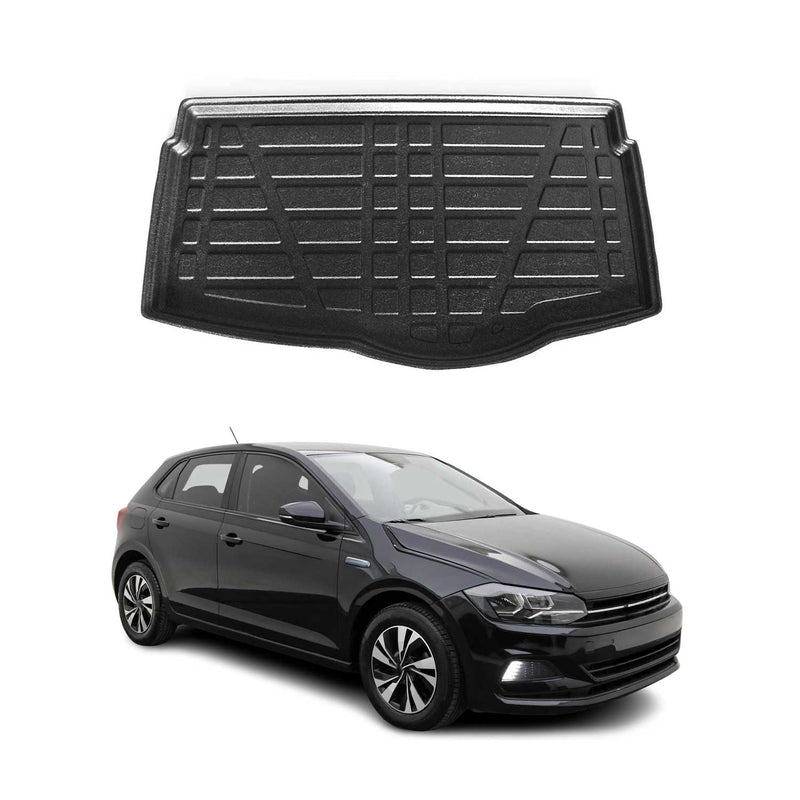 Kofferraumwanne Laderaumwanne für VW Polo VI 2017-2025 Schrägheck 5 trg Schwarz