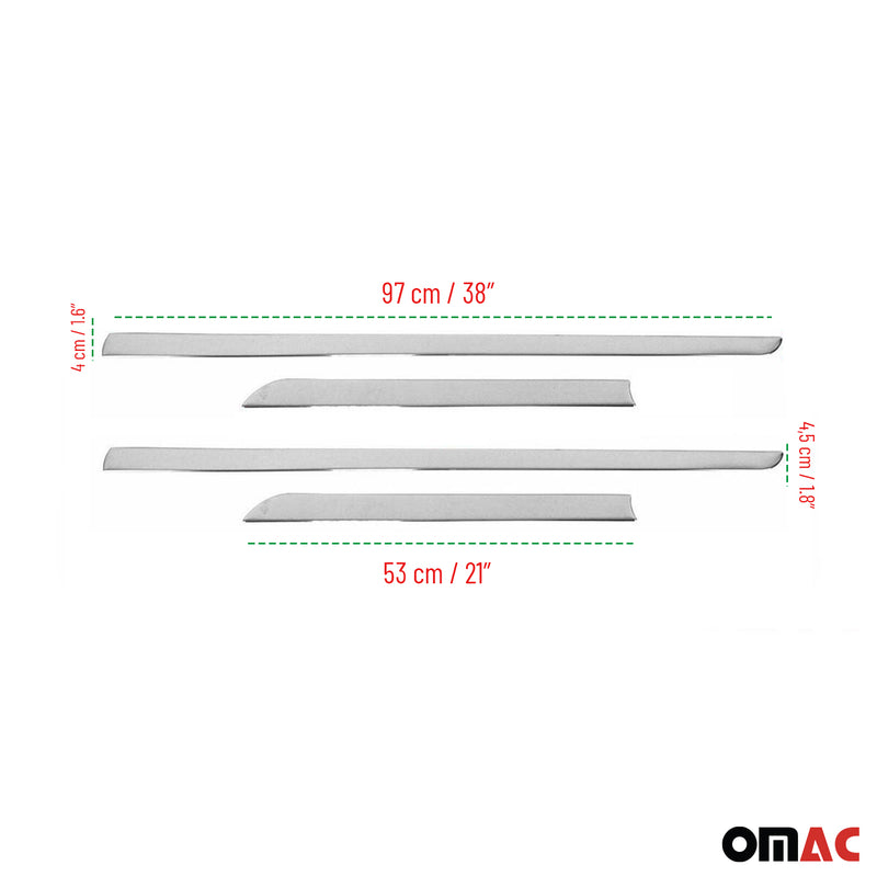 Striscia di protezione porta laterale per Mitsubishi L200 2006-2016 acciaio inox cromato 4x 
