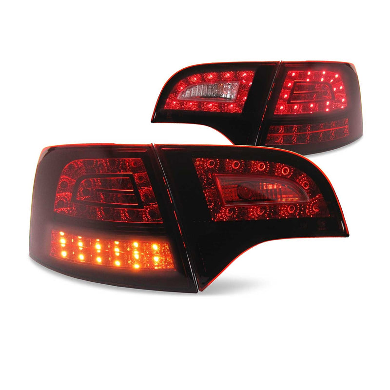Fanali posteriori per Audi A4 Avant B7 2004-2008 rosso scuro 4 pezzi