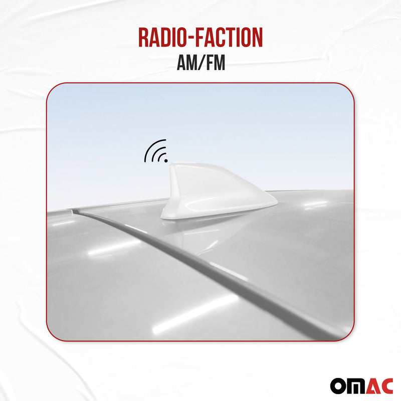 Dachantenne Autoantenne AM/FM Autoradio Shark Antenne Haifischflosse weiß