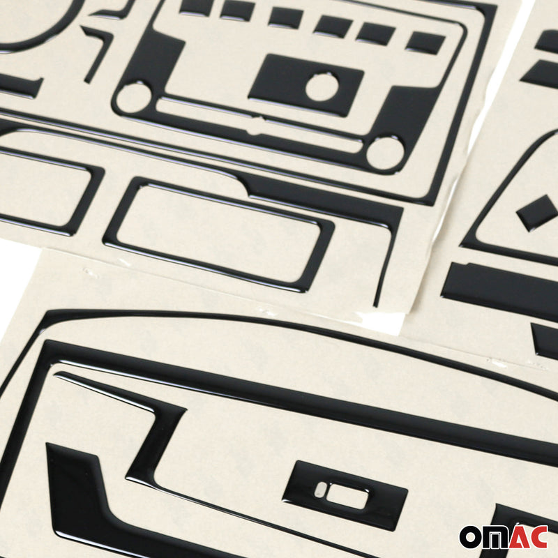 Decorazione interna abitacolo per Mitsubishi L200 2007-2014 look Piano Black 16 pezzi
