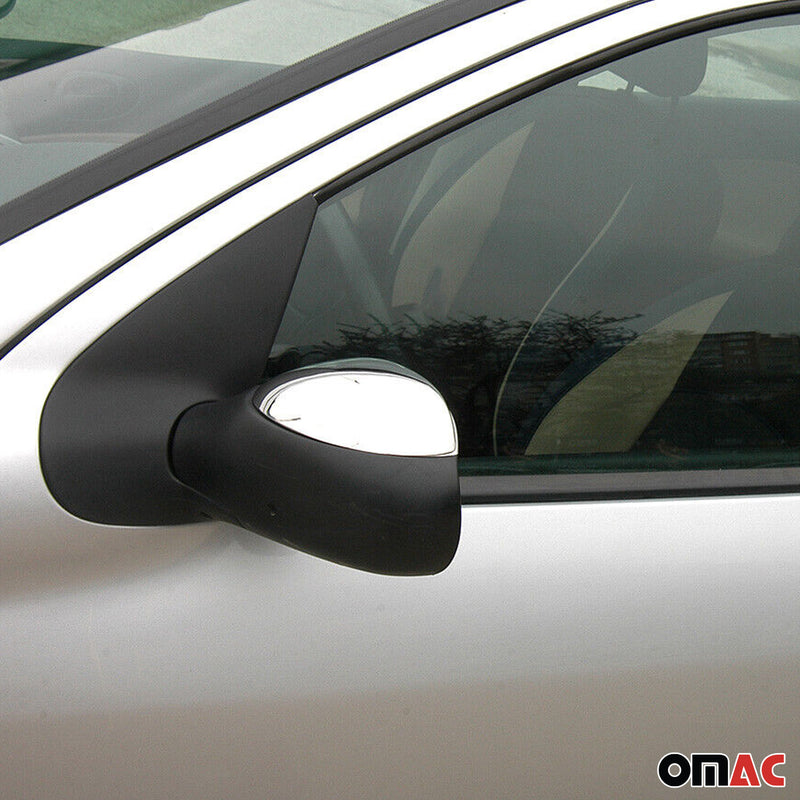 Calotte specchietti retrovisori per Peugeot 1007 2005-2009 in acciaio inox argento 2 pezzi