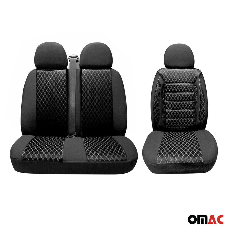 Coprisedili per Fiat Doblo 2000-2010 Nero 2+1 Anteriori